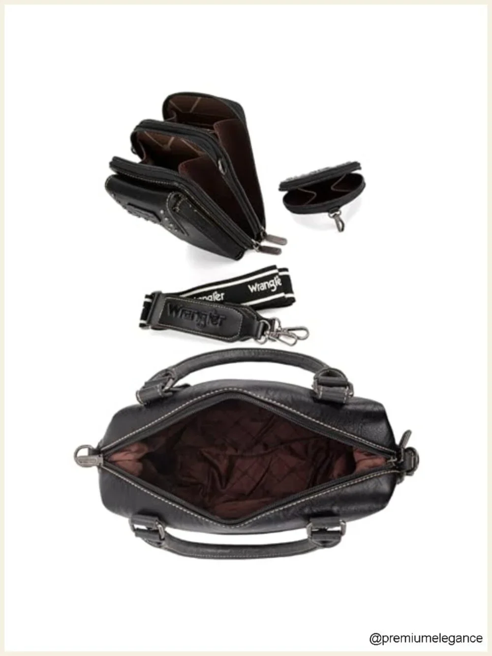 3-Piece Doctor Bag Set with Cell Phone Bag and Coin Purse